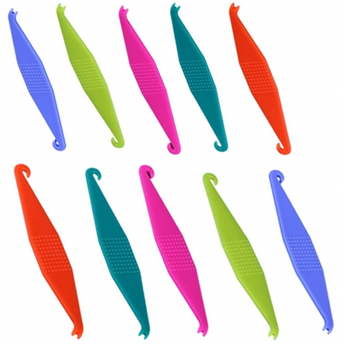 10 Pcs  Dental Elastic Rubber Bands Placers for Braces Disposable Plastic Orthodontic Elastic Placers Multi-color 